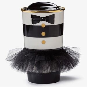 EUC Starbucks x Alice & Olivia Tuxedo Ceramic Traveler Tumbler 2013 w Tutu 12oz